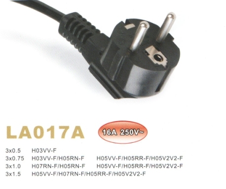 Power Cord with VDE Approval