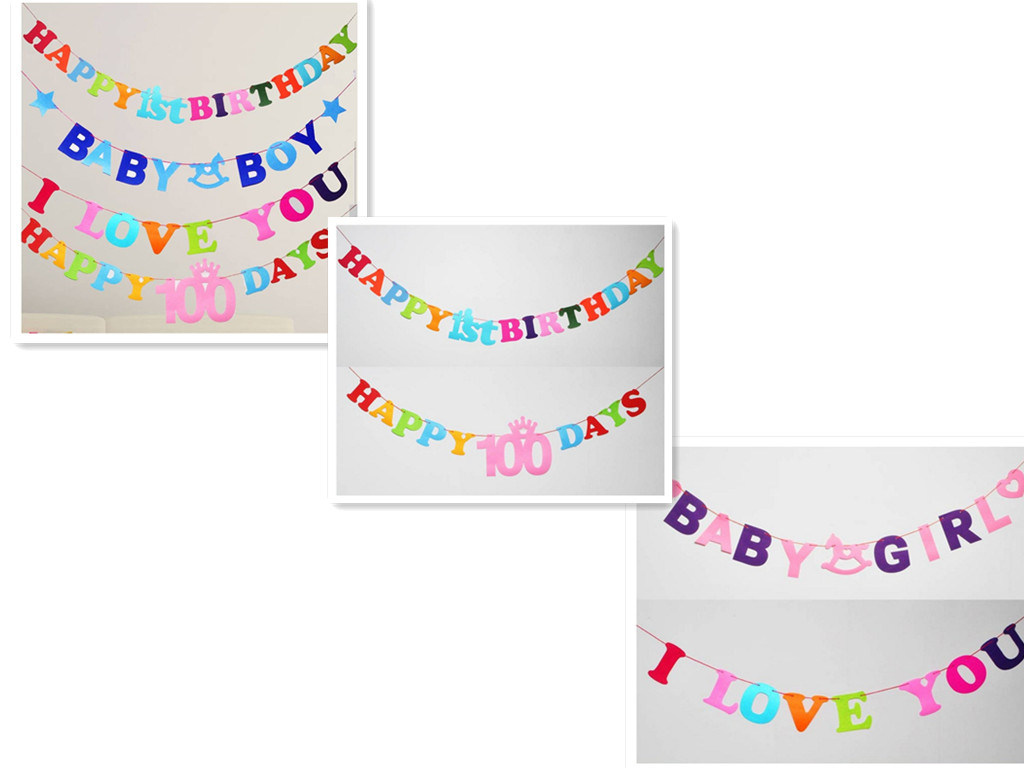 OEM Paper Garland Party Decoration Pennant Banner