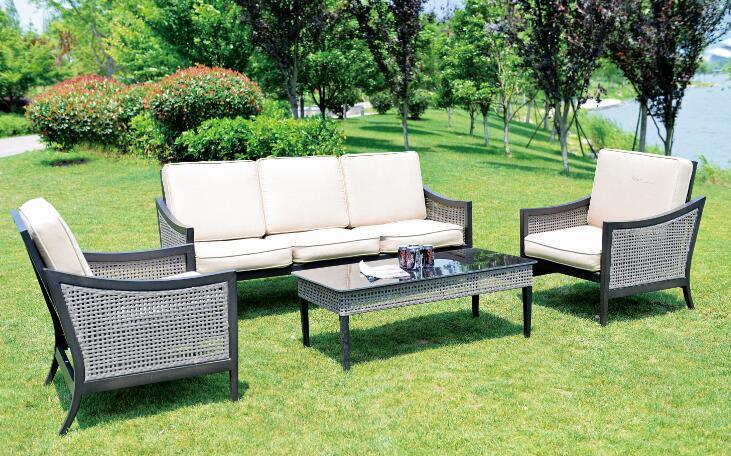 Outdoor Rattan Patio Furniture Sofa Sectional Couch Set