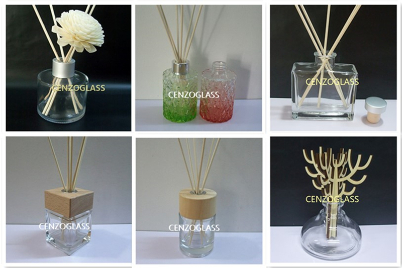 100ml Square Glass Diffuser Bottle with Reed Stick and Aluminum Cap (ZB380)