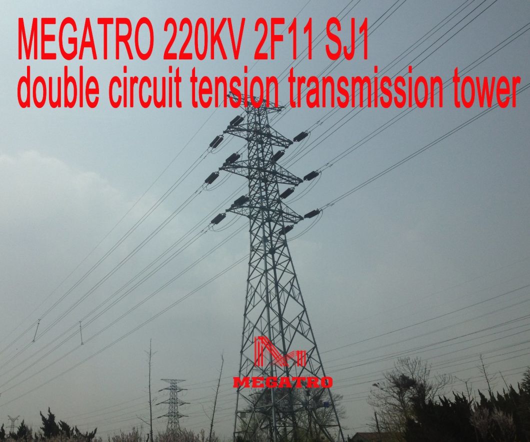 Megatro 220kv 2f11 Sj1 Double Circuit Tension Transmission Tower