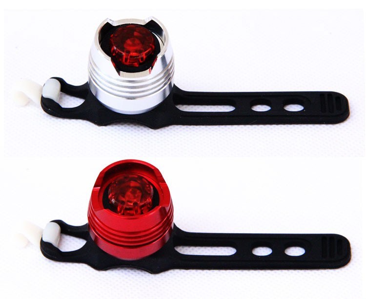 Aluminum Shell Button Battery Power Ruby Bike Tail Light