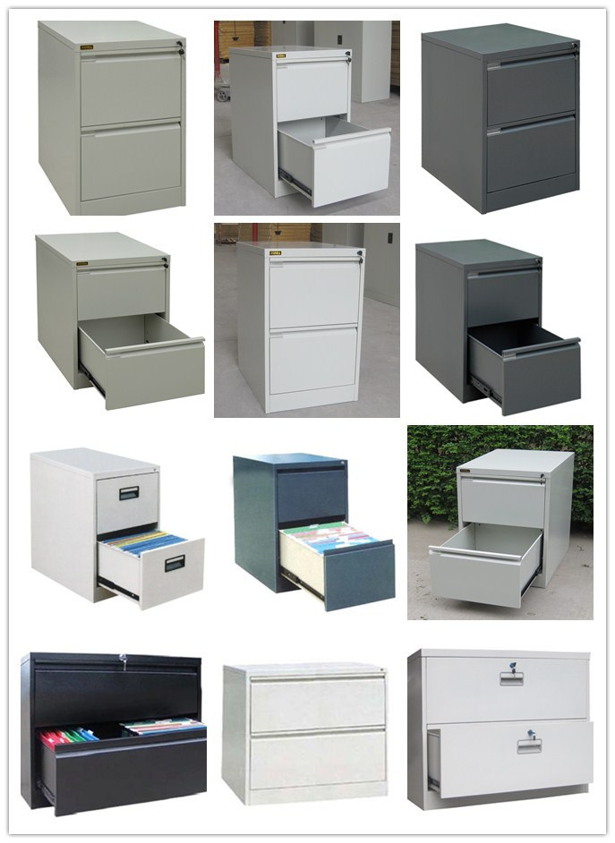 Steel Cabinets 2-Drawer Metal Office Filing Storage Combination Lock Wardrobe Lateral Filing Drawer Cmax-Fd02-001