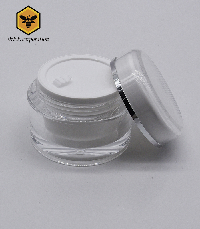 Cosmetic Cream Jar Plastic Jar with Lid (BUZ-50)