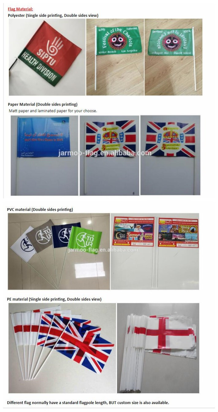 Customized Waving Mini Printing Polyester Election Hand Flag for Promotion