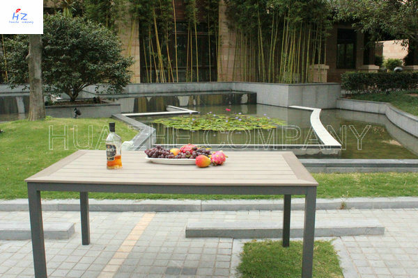 100% Plastic Wood for Outdoor Furniture Park Furniture with Chair