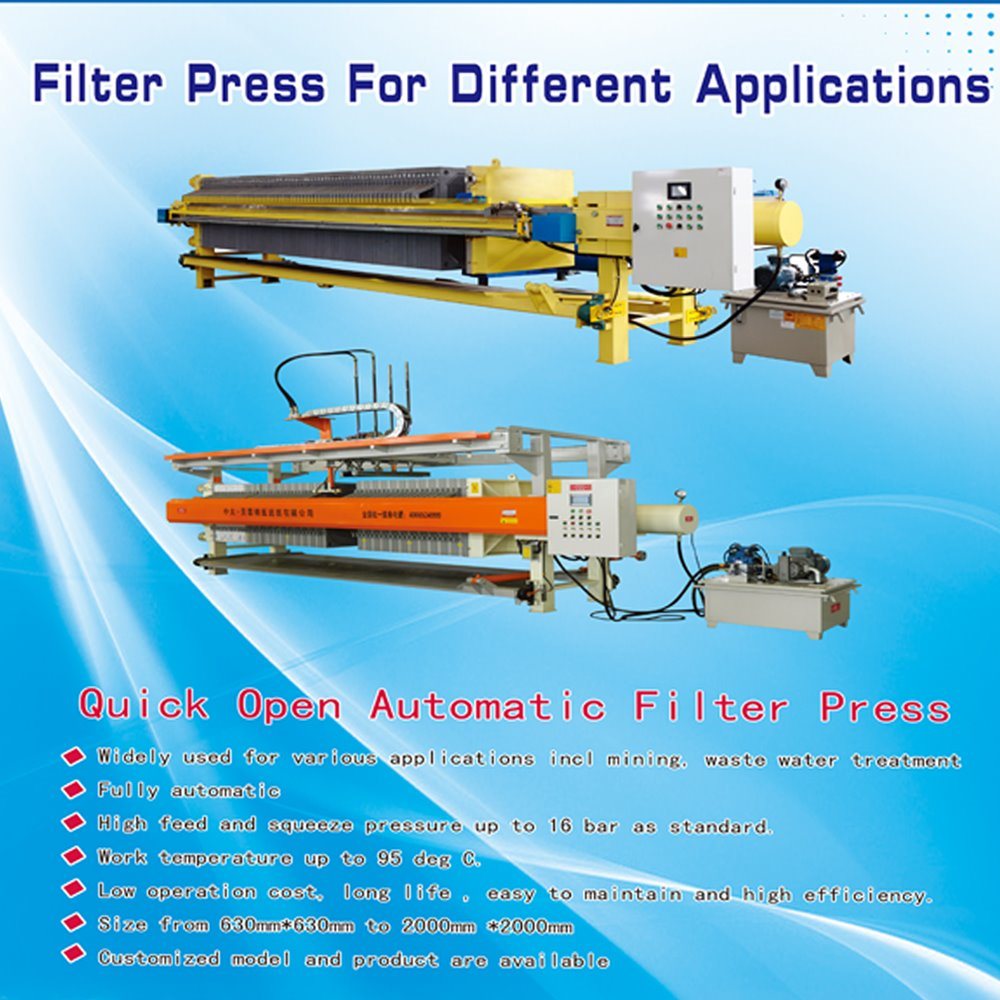 Membrane Filter Press for Different Applications