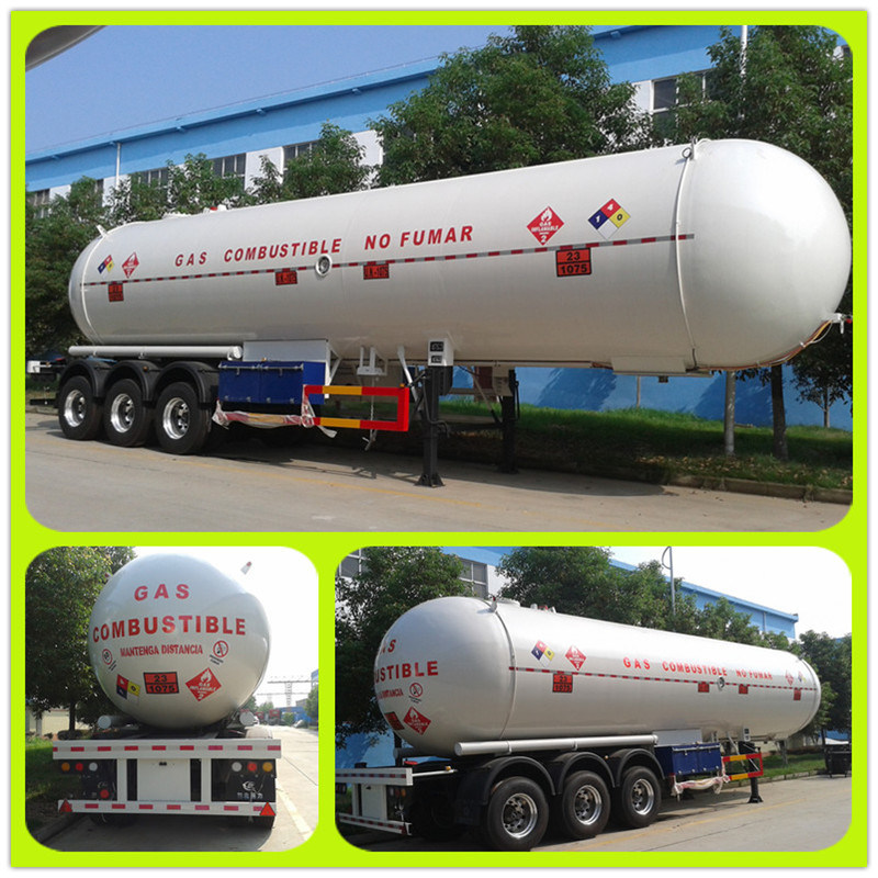 Customized Color LPG Semi Trailer with Piping System for Sale