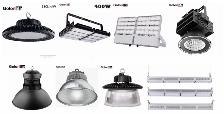Warehouse Factory Sport Supermarket Marketplace Showroom Gym Office Highbay Lamp 50W 80W 100W 150W 200W LED High Bay Light with Reflector