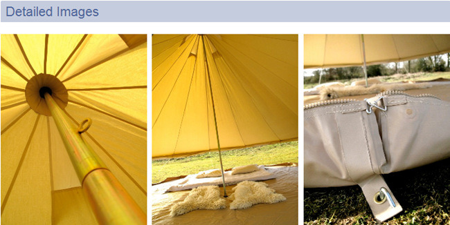 Waterproof Beige Color Unique Bell Tent Outdoor Family Camping Tent