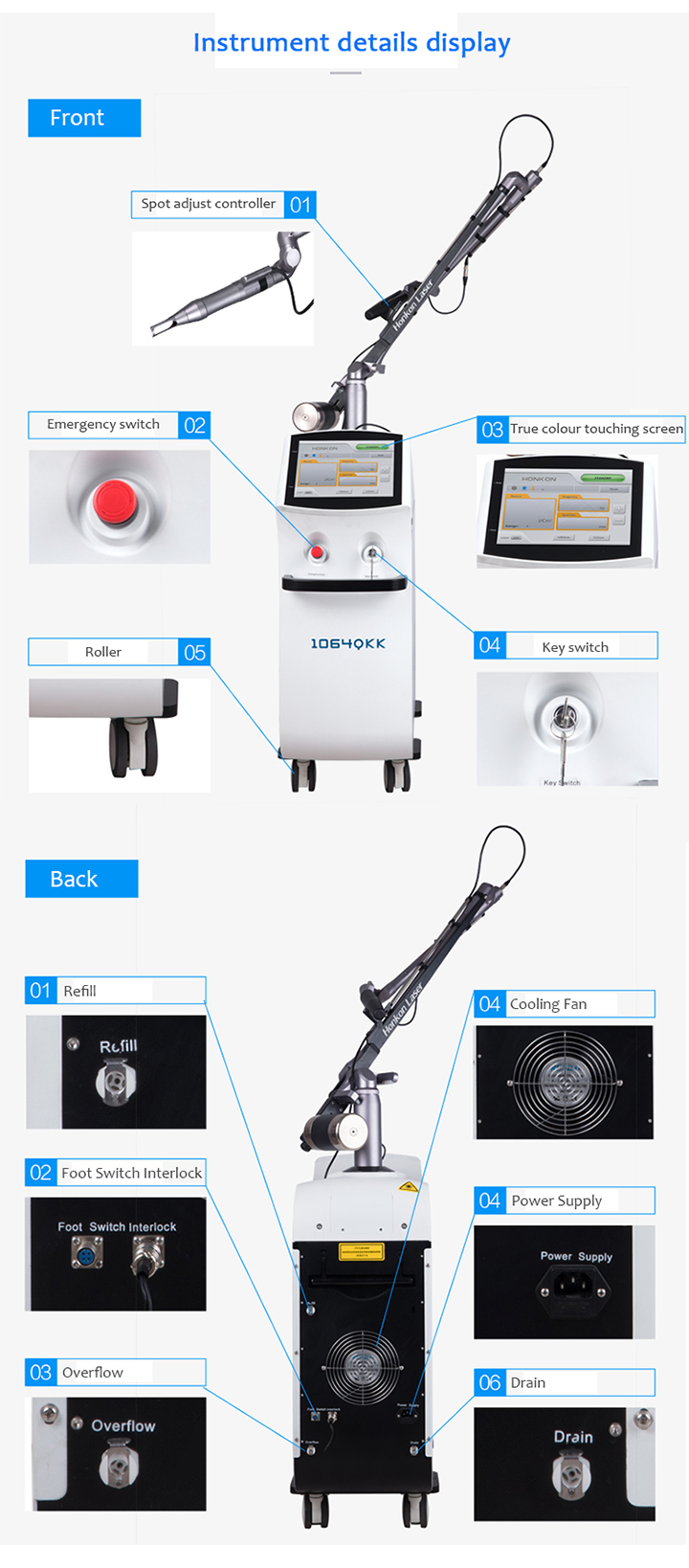 Honkon Tattoo Removal Q-Switched ND YAG for Beauty Salon Equipment