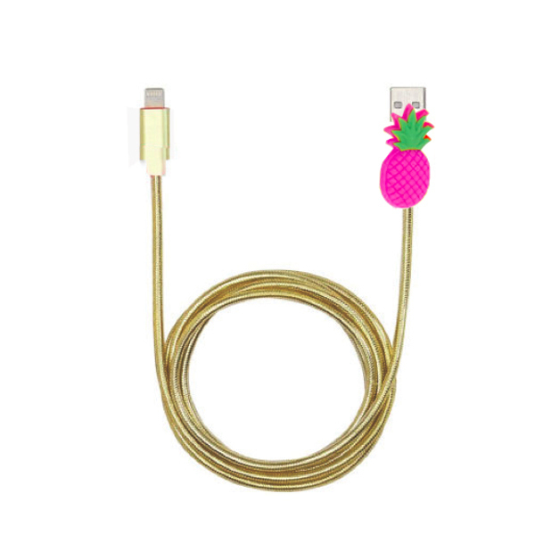 Wholesale Charger Sync Data Metal Aluminum Alloy Spring Hose Mobile Phone USB Cable