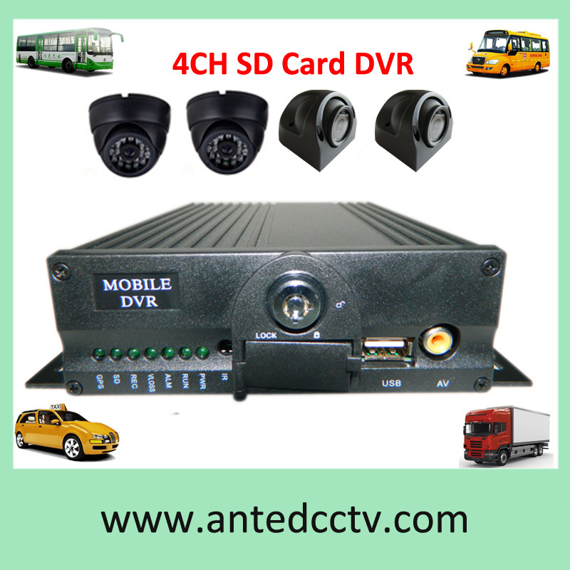 4CH SD Card Vehicle Mobile DVR with GPS 3G 4G
