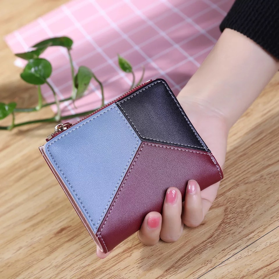 Fashoin Ladies Bi-Fold Pocket Wallet Women PU Leather Wallet