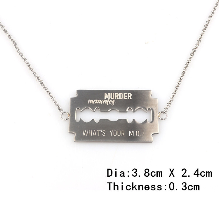Wholesale Custom Logo Word Stainless Steel Pendant Necklace