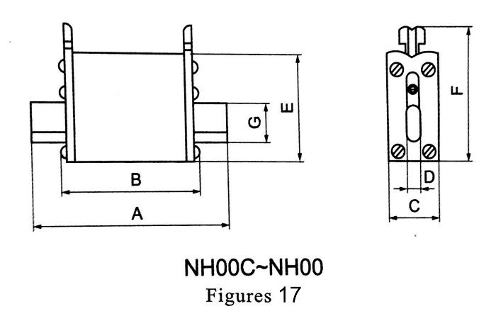 Nh Dual Indicator Link 16A Electric Single Fuse Link Base