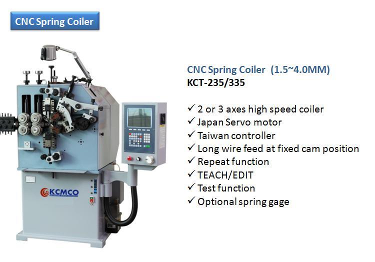 KCMCO-KCT-235 4mm 2 Axis CNC Spring Coiler
