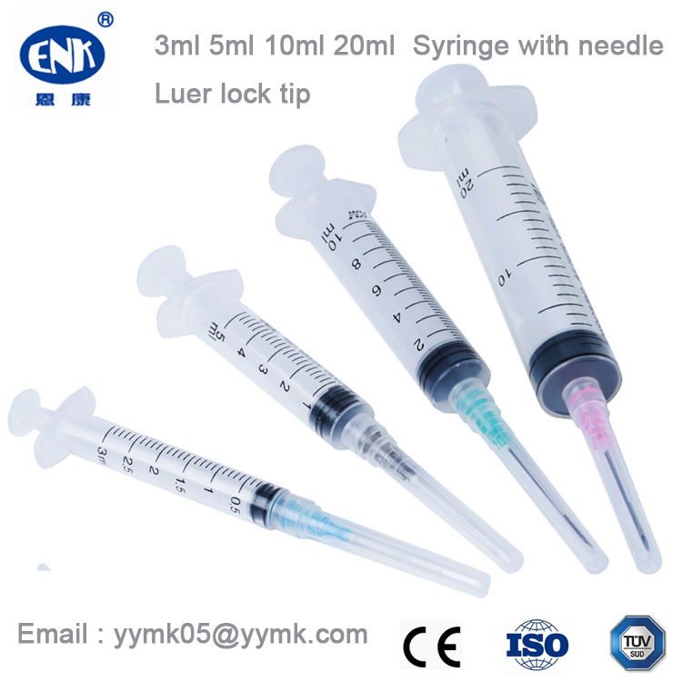 Hot Sales 3 Part Disposable Plastic Syringe with Needle