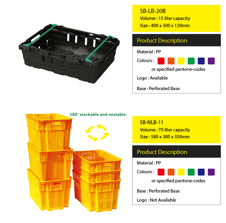 Collapsible Foldable Folding Plastic Folding Crate