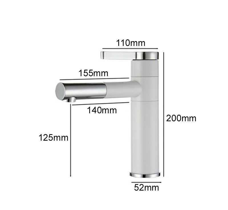 Single Handle Brass Bathroom Short & Tall Basin Faucet (YQ-G1B black)