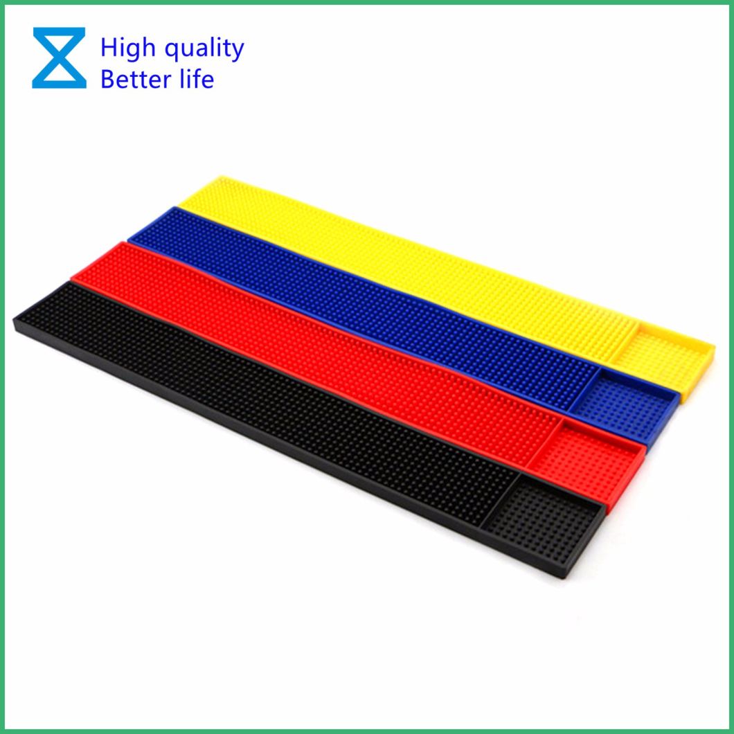 High Quality Customize Logo Promotional PVC Rubber Bar Mat for Bar Gift