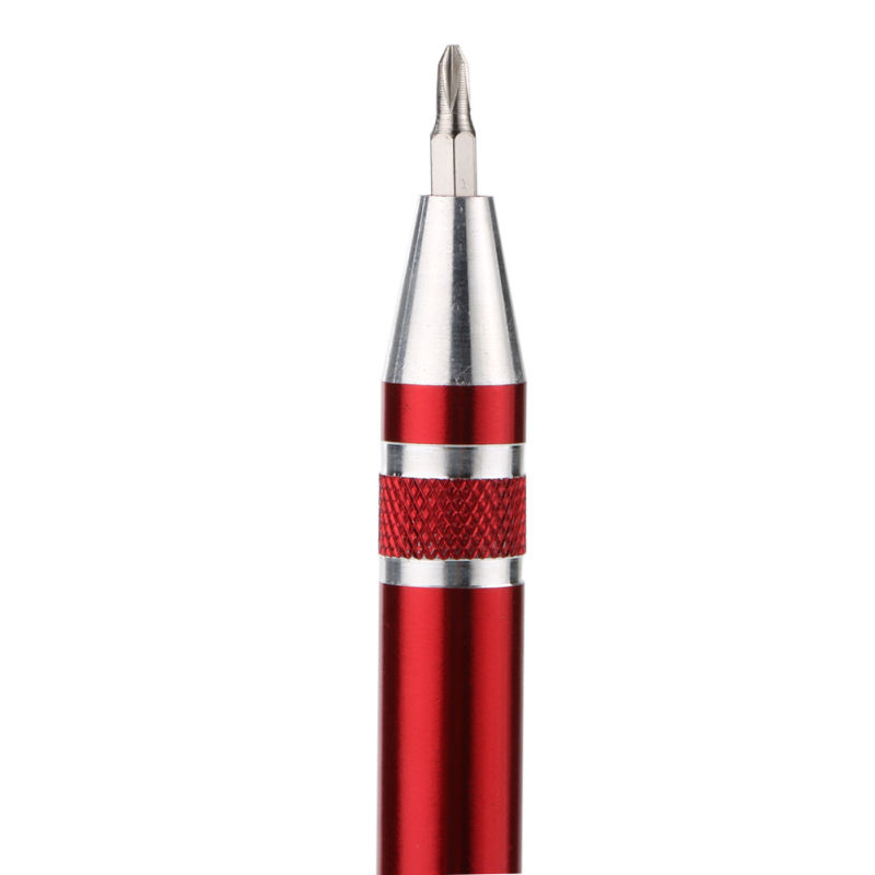 Portable 8PC Aluminium Alloy Precision Screwdriver Pen Tool