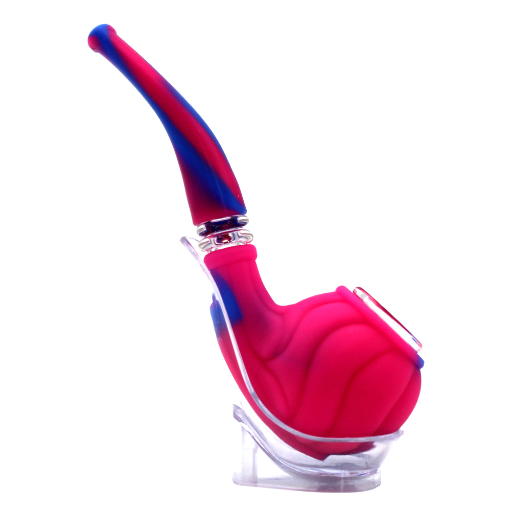 Colourful Silicone Smoking Pipe with Flowers Pattern