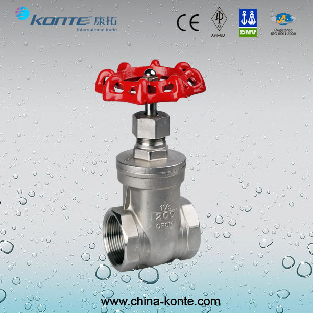 API Manual Cast Steel 200psi Threaded End Gate Valve