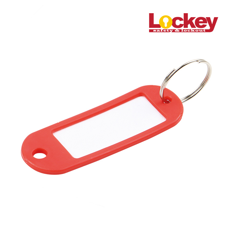 Colorful Plastic Key Tag with label Window and Ring