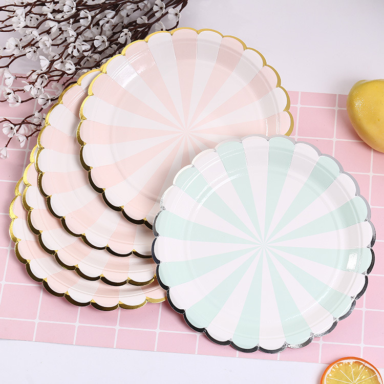 New Design Custom Printed Disposable Party Paper Plate Tableware Party