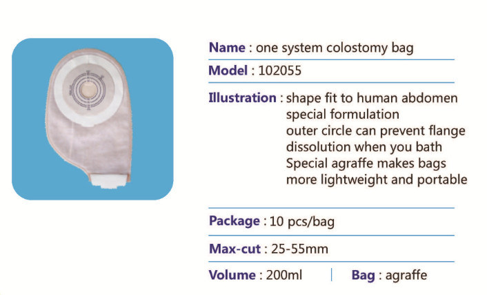 Medical Disposable One System Drainable Colostomy Bag (Agraffe)