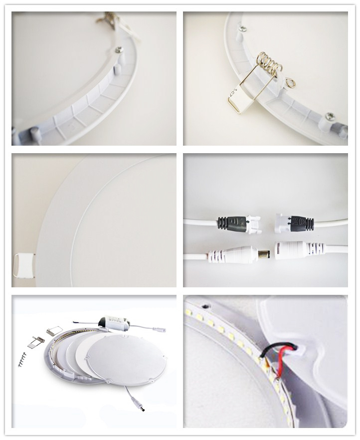 9W LED Panel Light with Round Recessed
