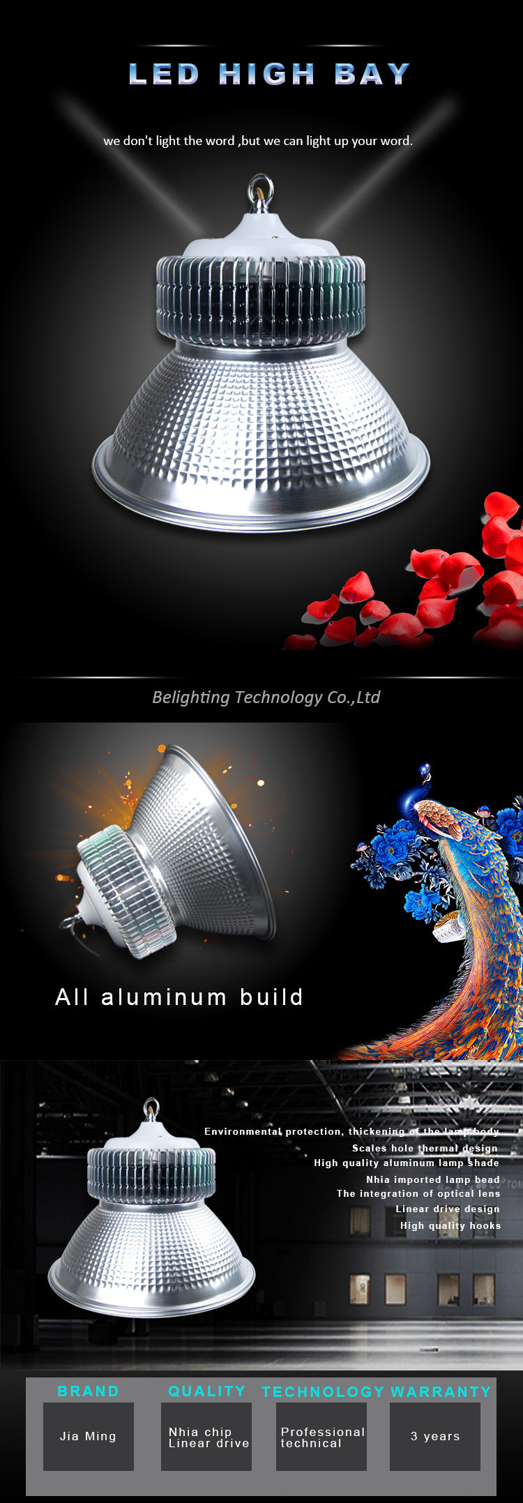 High Quality Warehouse Industrial IP65 50W 100W 150W LED Lighting