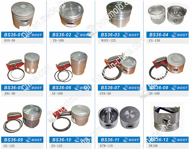 57mm Diameter Motorcycle Piston Kit for Suzuki Gn125 High Quality Motorcycle Engine Parts