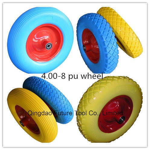 Wheel Barrow Tire 4.80/4.00-8 Solid PU Foam Rubber Wheel