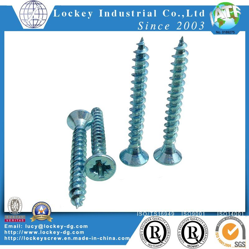 Double Flat Head Pozi Drive Chipboard Screw