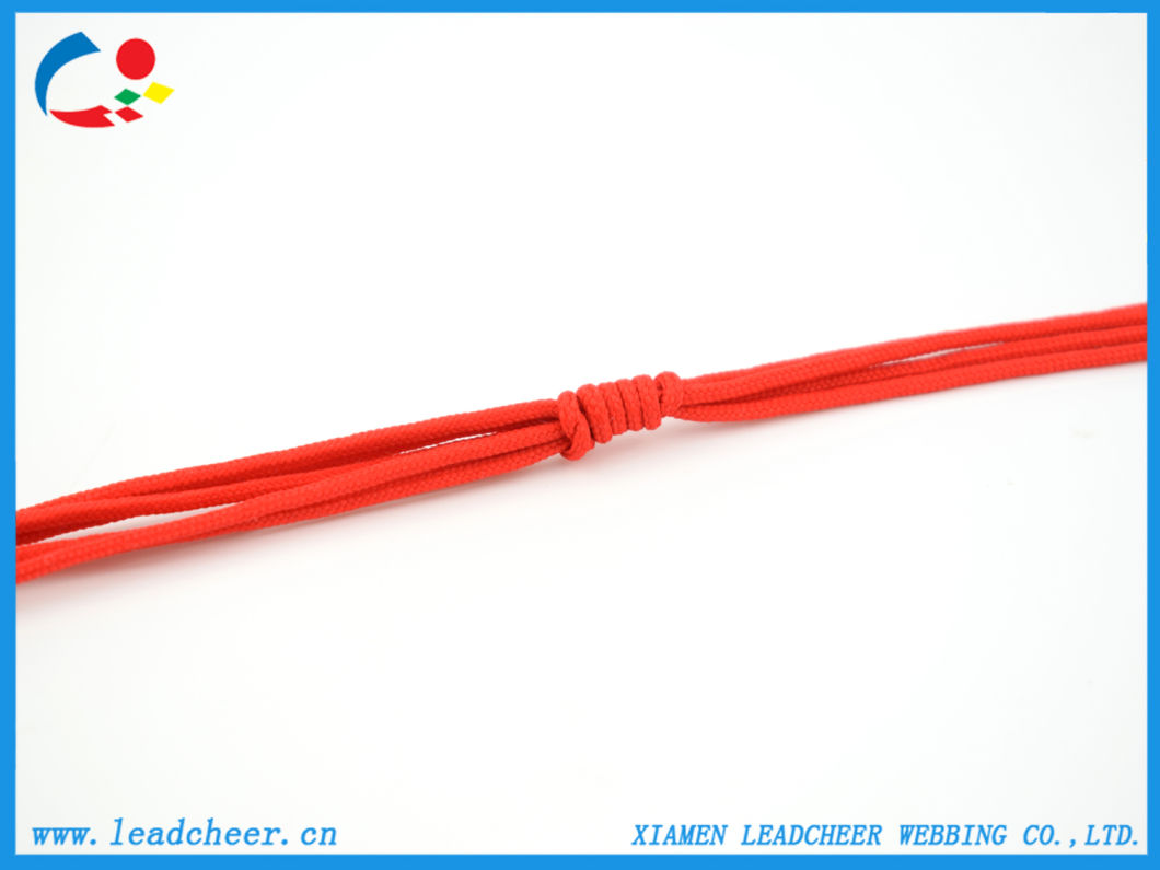 Slim Round Red Eco-Friendly Elastic Cord for Garment or Shoes