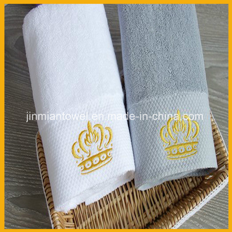 Hot Sale China Factory 100% Cotton Plain Dobby Hotel Bath Towel