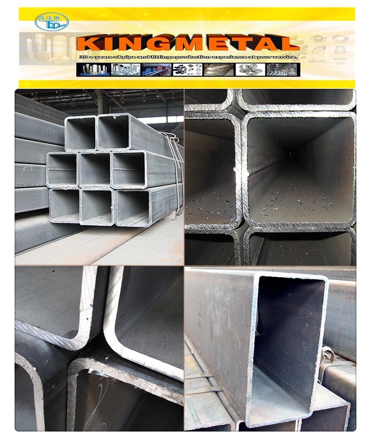 Black Carbon Rectangular Pipe Thin Wall Steel Tubing Hollow Section Square Tube