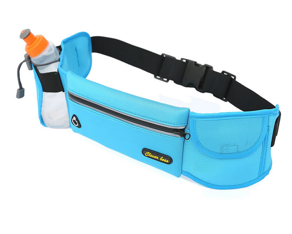 Fashionable Leisure Polyester Sports Waist Belt Bag with Water Bottle