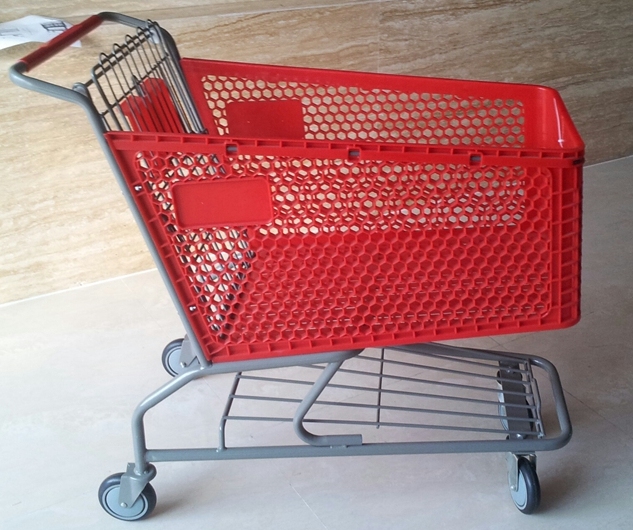 Supermarket Plastic Shopping Cart Trolley