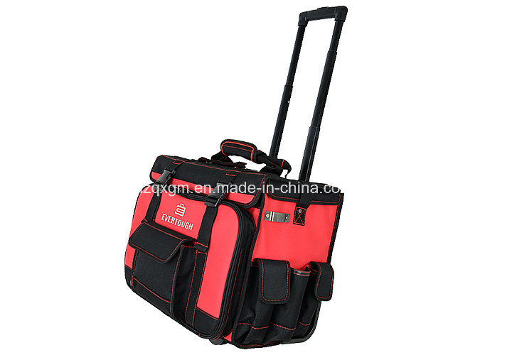 Best Quality Multifunction Tool Bag Trolley Rolling Bag with Tension Bar and Wheels