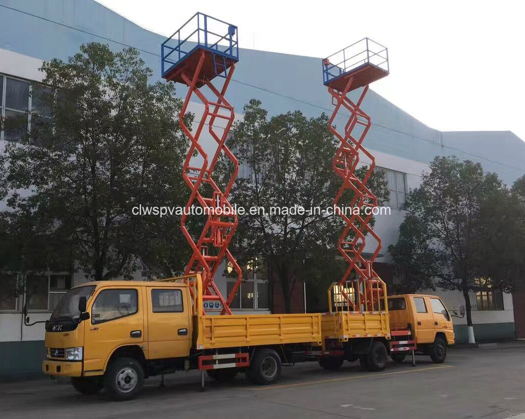 9 Meters Jmc Double Cab Scissor High Lift Platform Working Truck