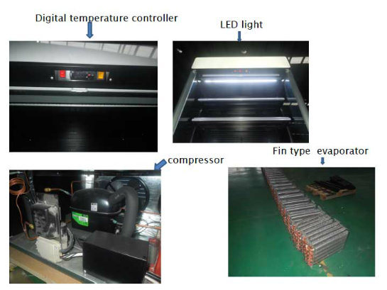 America Style Slim Line Open Air Chiller with ETL/Approved, Go&Grab