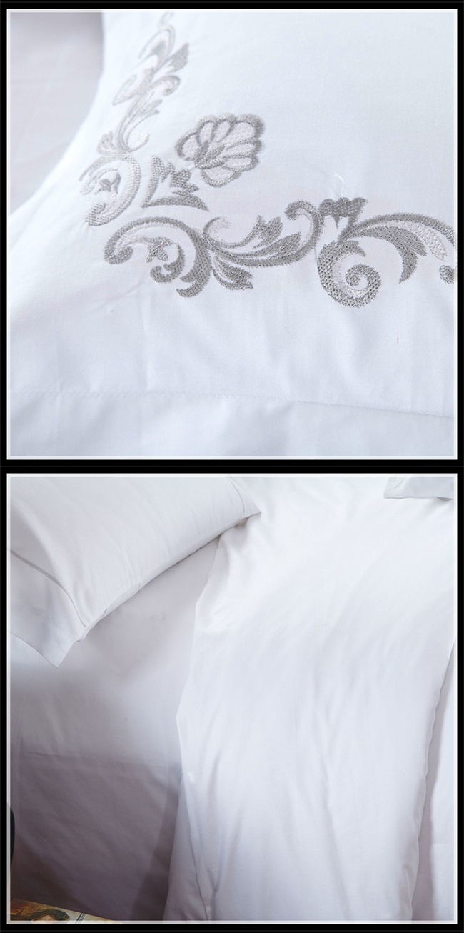 Hotel Promotion Satin Embroidered Bedding Sets