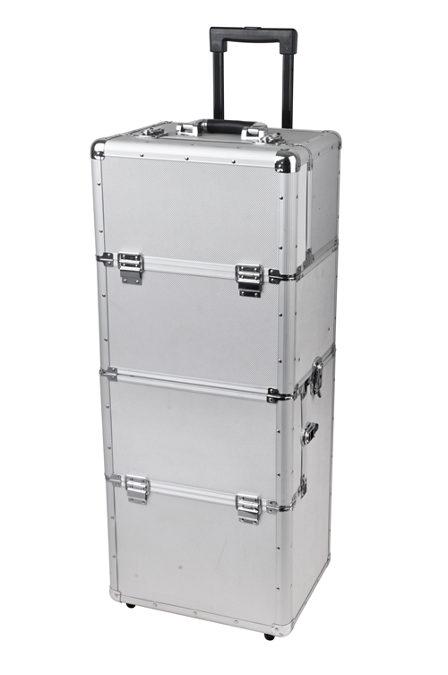OEM Aluminum Luggage Tool Trolley Case with Wheels and Rod