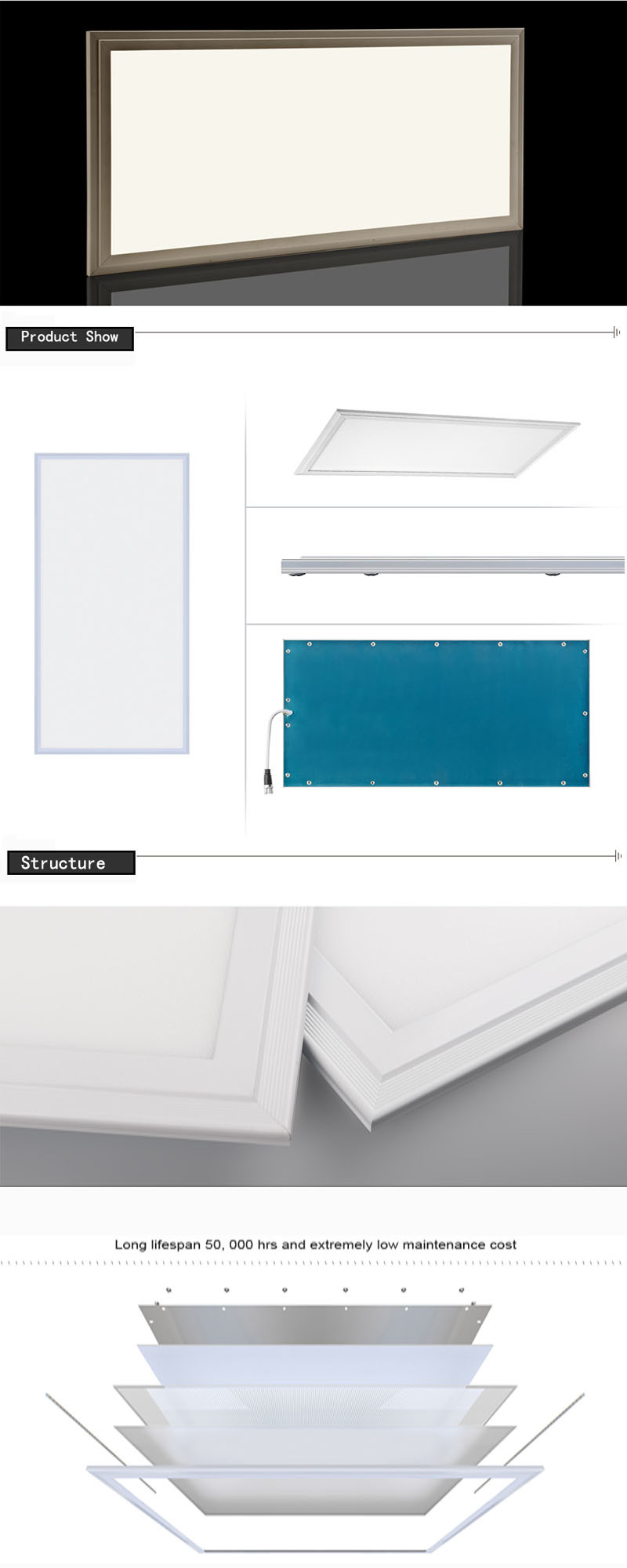 Factory Pricesmd 2835 /3528 Dimmable Rectangle LED Panel Light for School