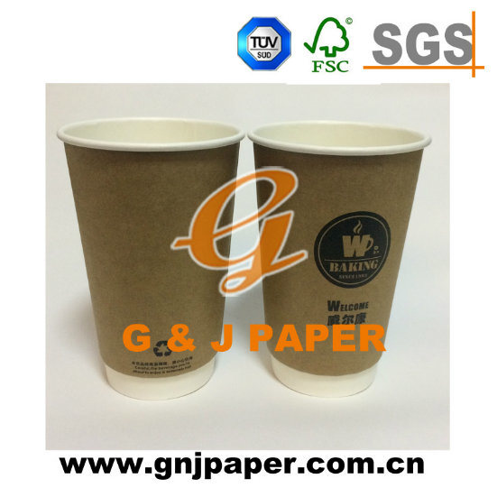 16 Oz Hot Drink Double Wall Kraft Paper Cup