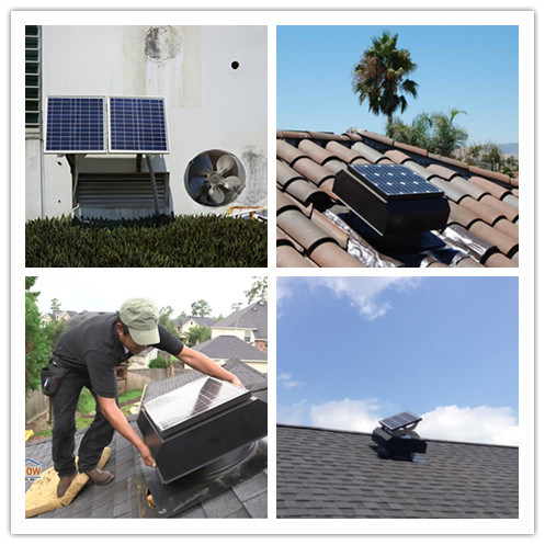 Solar Air Ventilator with 6watt Square Solar Panel