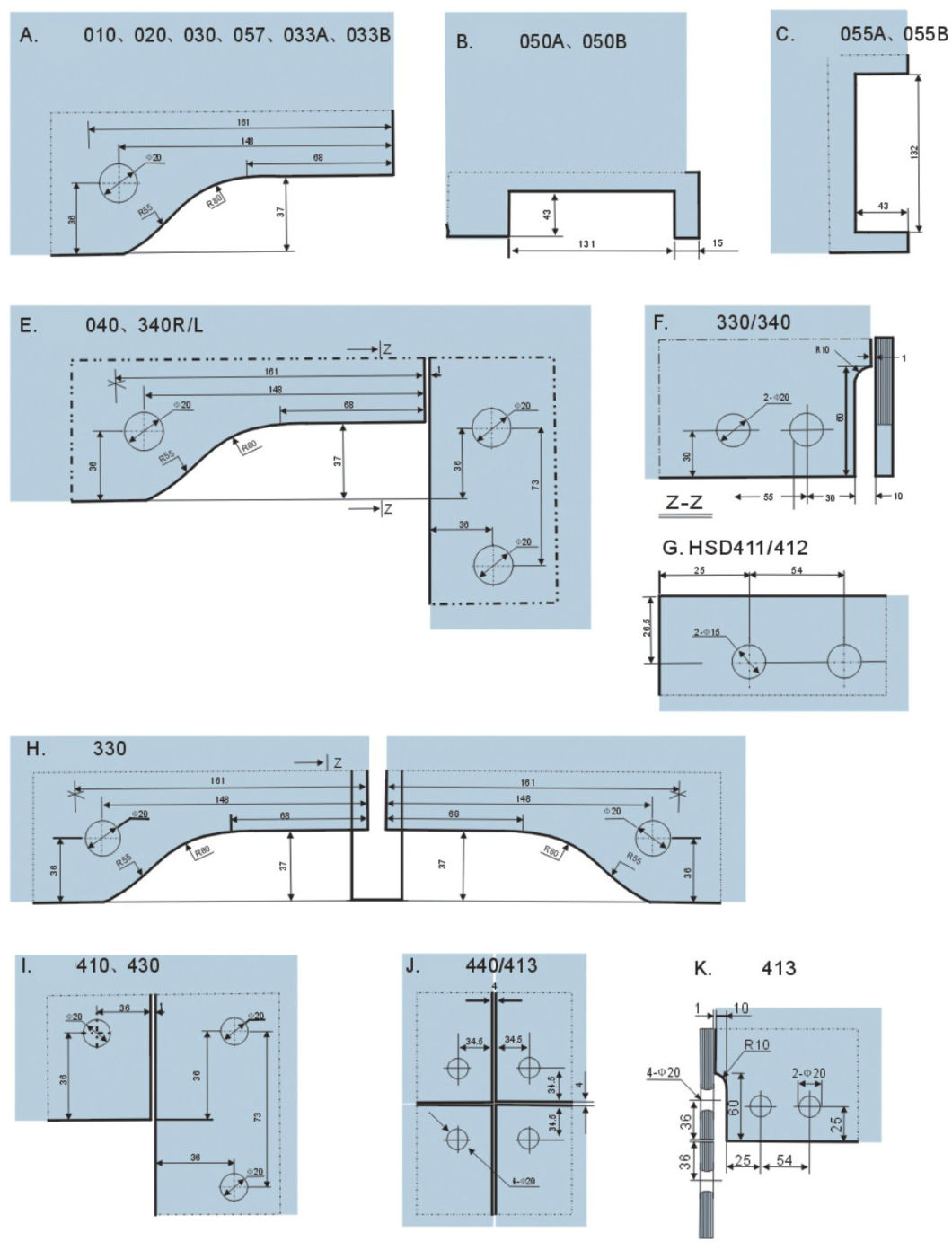 Glass Door Patch Fittings